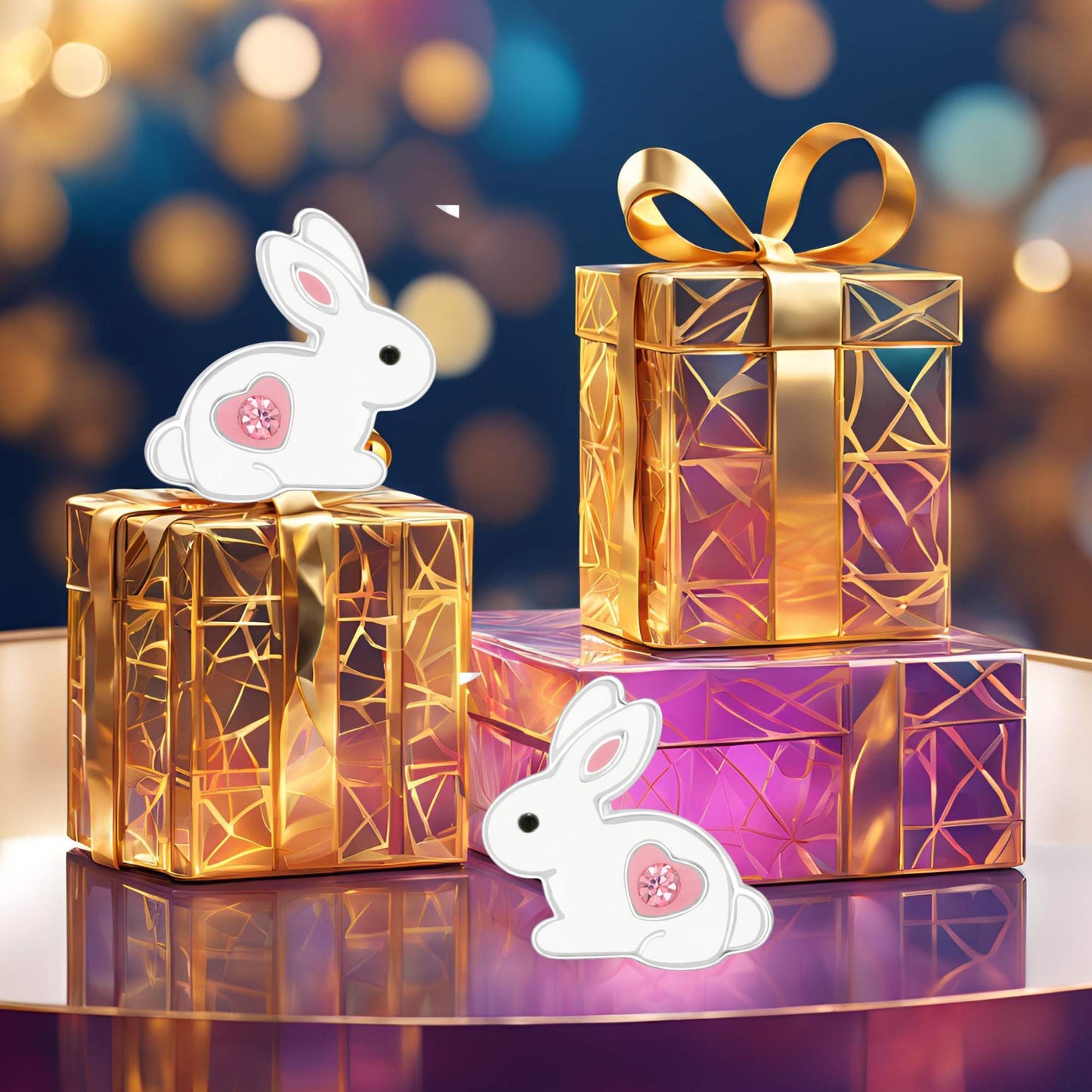 Ohrstecker Set Hase und Ballerina 925 Silber