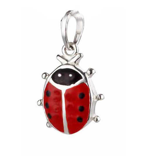 Kinder Anhänger grosser Marienkäfer 925 Silber
