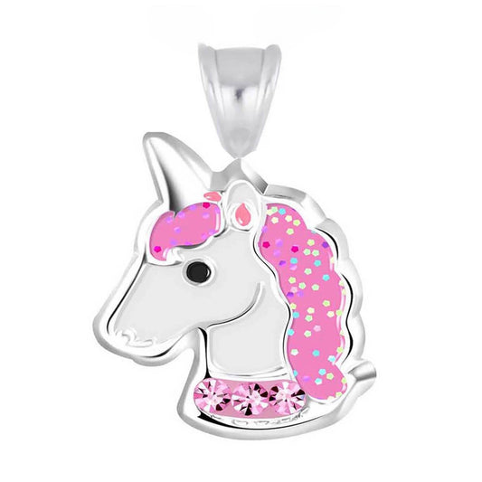 Kinder Anhänger pinkes Einhorn 925 Silber