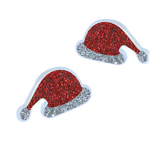 Kinderohrringe Glitzer WeihnachtsmĂŒtze 925 Silber