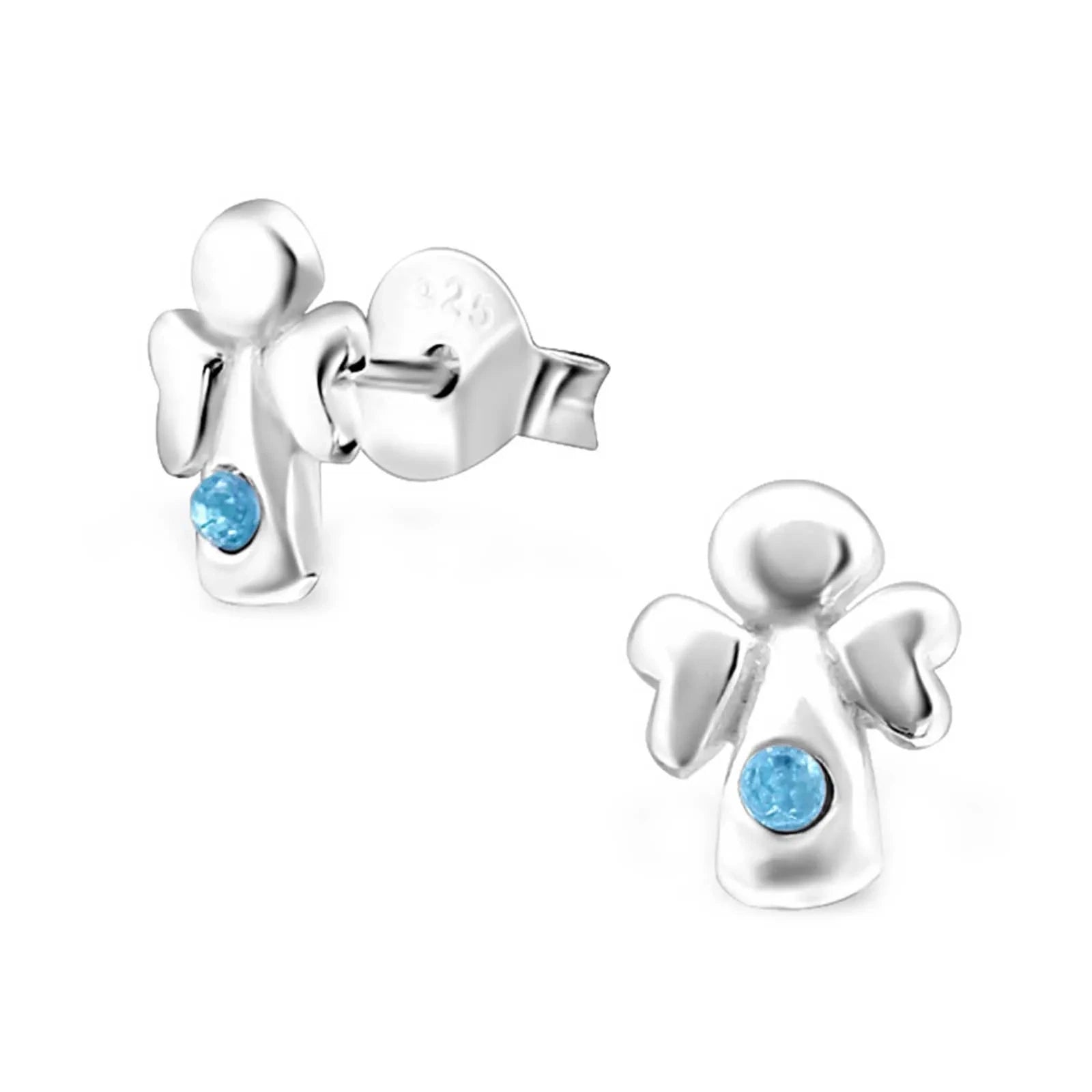 Kinderohrringe blauer Engel 925 Silber