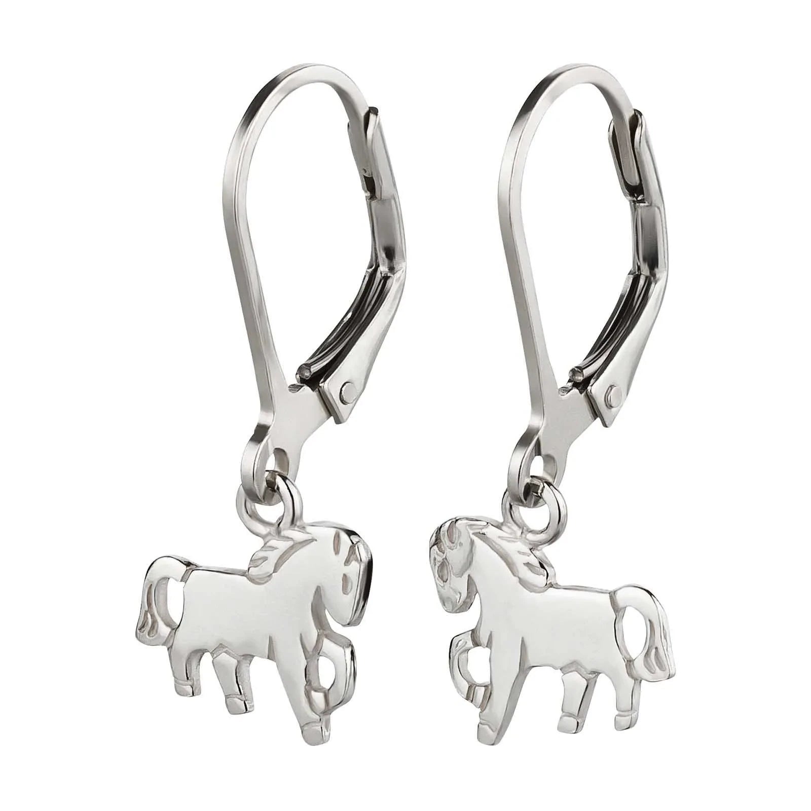 Kinderohrringe galoppierendes Pferd 925 Silber