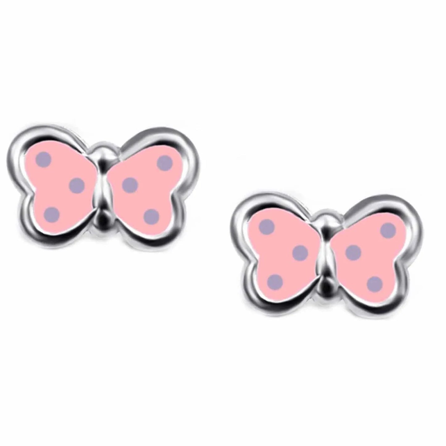 Kinderohrringe Schmetterling apricot 925 Silber