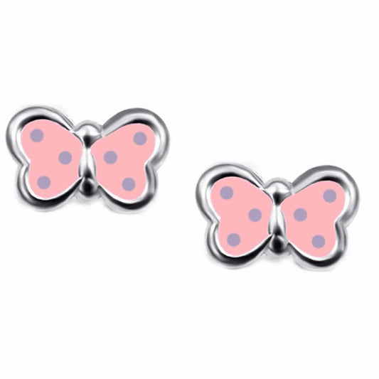 Kinderohrringe Schmetterling apricot 925 Silber