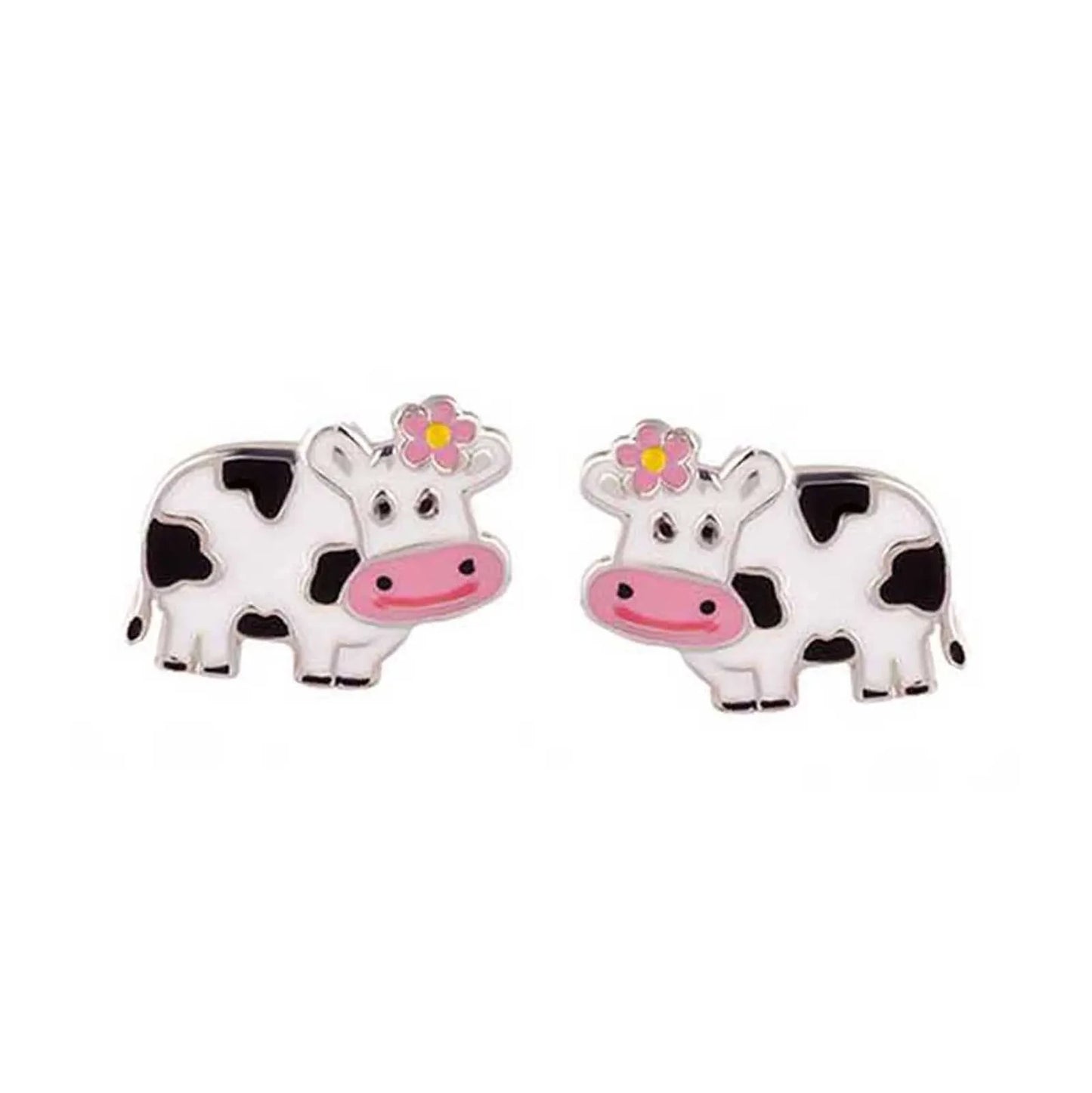 Kinderohrringe Kuh Blume 925 Silber
