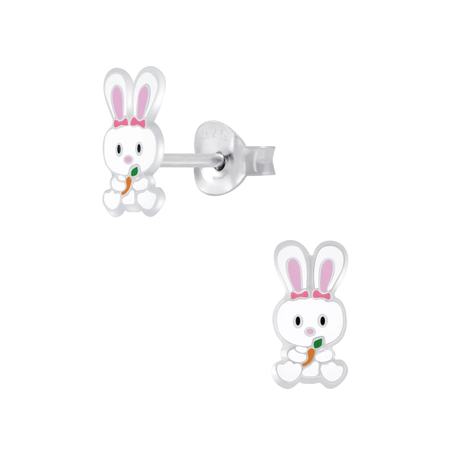 Kinderohrringe Hase Möhre Ostern 925 Silber