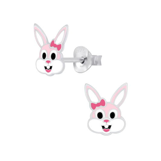 Kinderohrringe rosa Hase Ostern  925 Silber