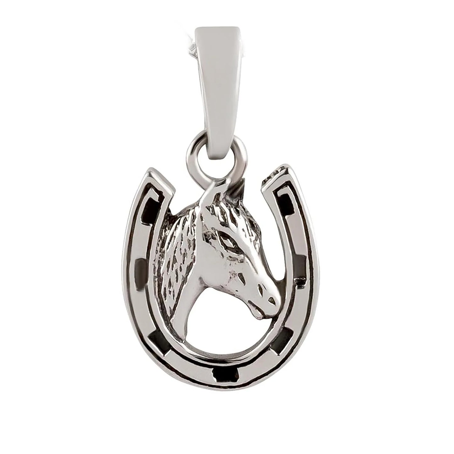 Anhänger Hufeisen Pferd 925 Silber Pferdekopf