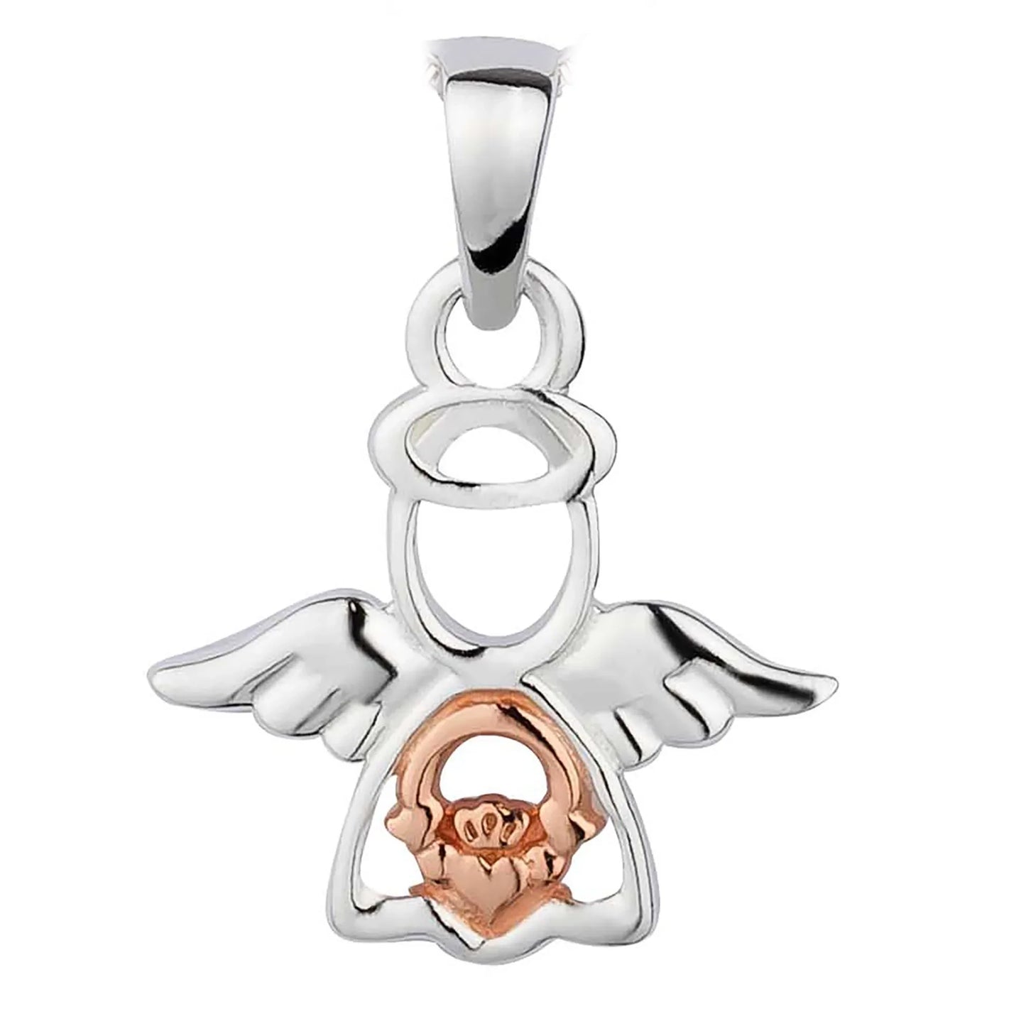 Anhänger Engel Schutzengel 925 Silber Rosegold