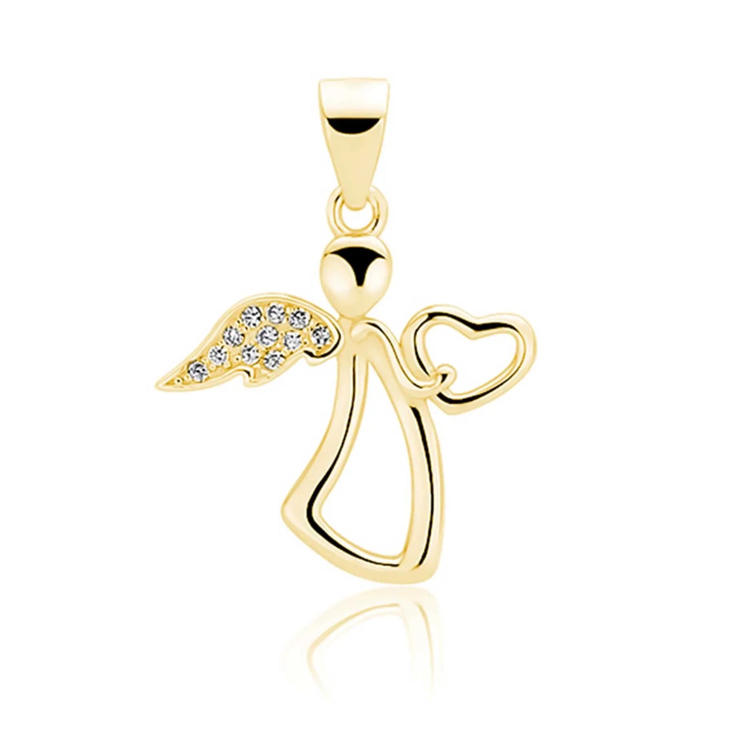 Anhänger schicker Engel Schutzengel 925 Silber Gold