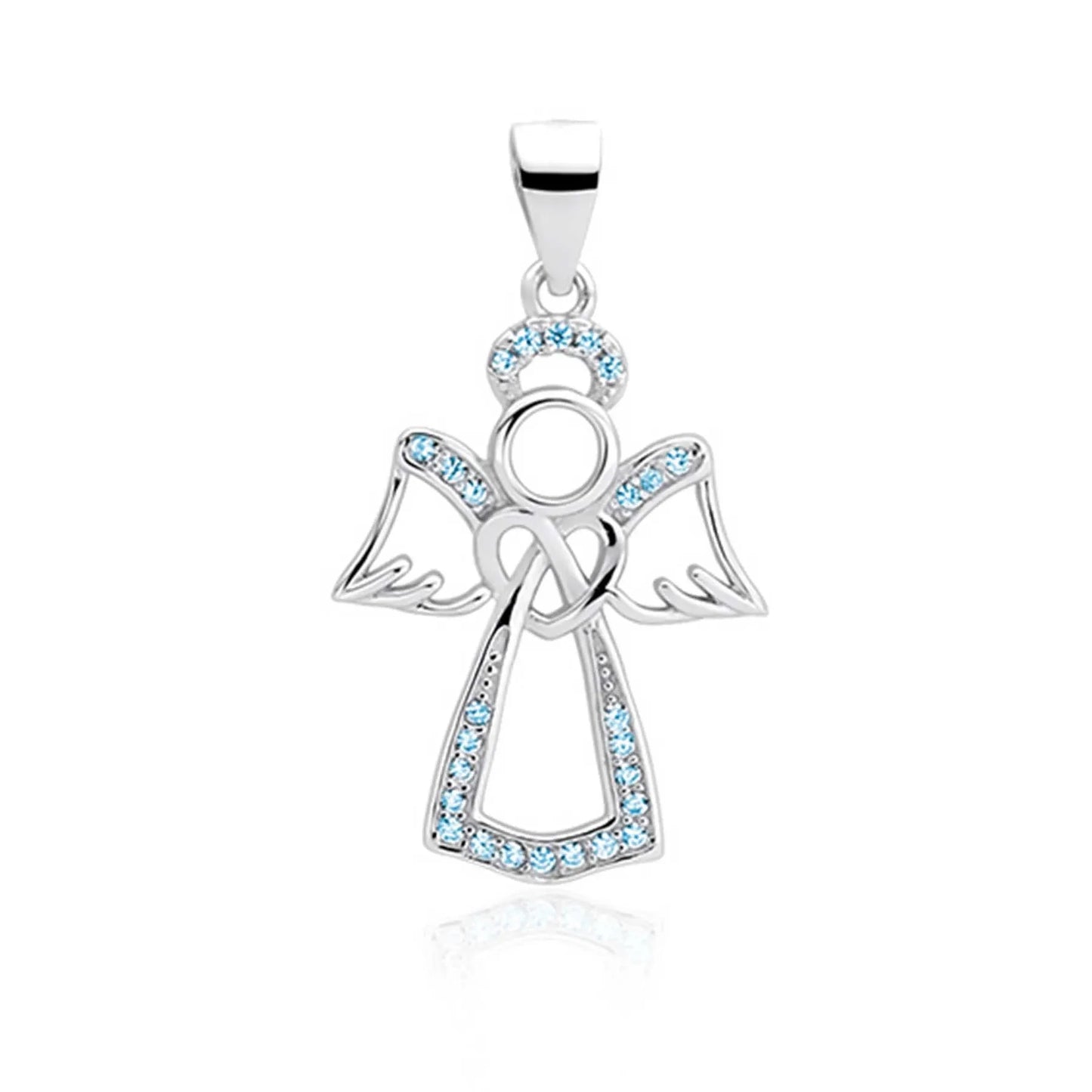 Anhänger Engel Schutzengel Edo 925 Silber Blau