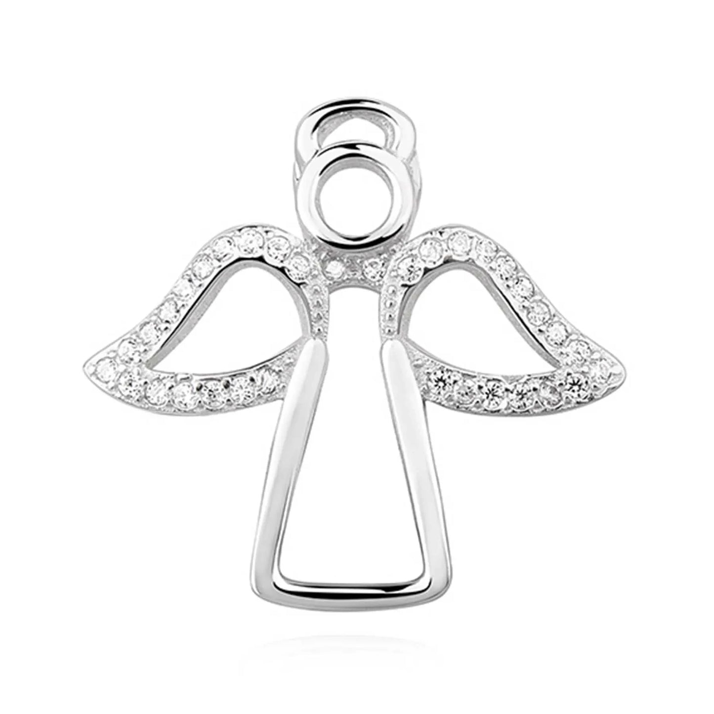 Anhänger Engel Schutzengel 925 Silber klare Zirkonia