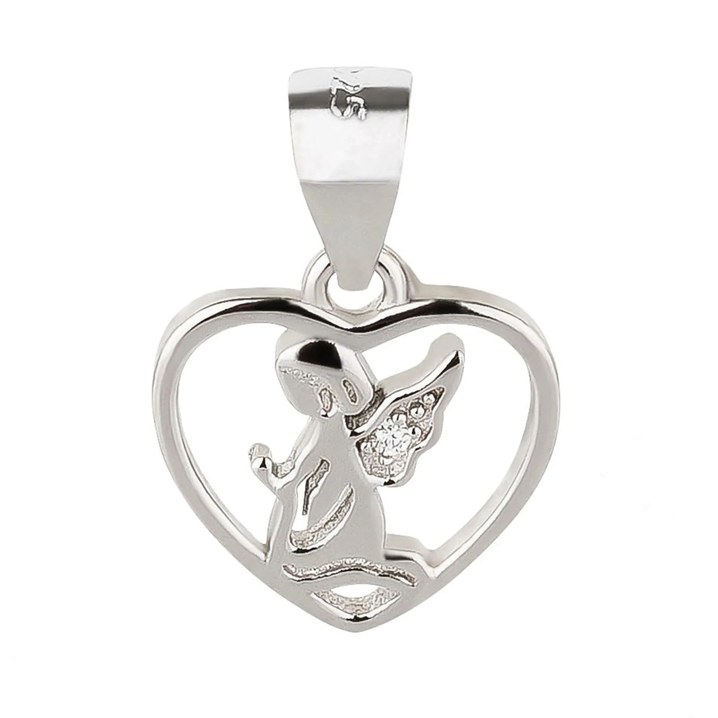 Anhänger kleiner Engel Schutzengel Herz 925 Silber