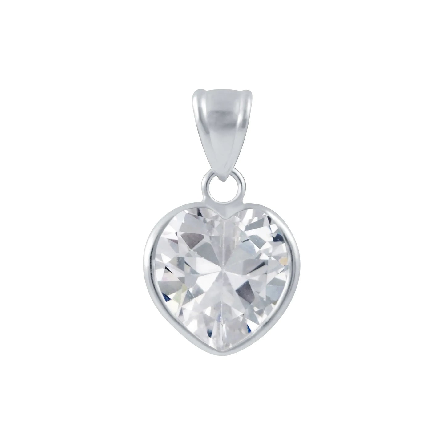 Anhänger Herz 925 Silber Zirkonia Klar