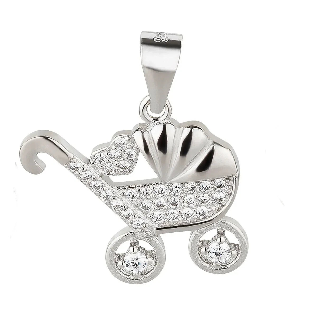 Anhänger Kinderwagen 925 Silber