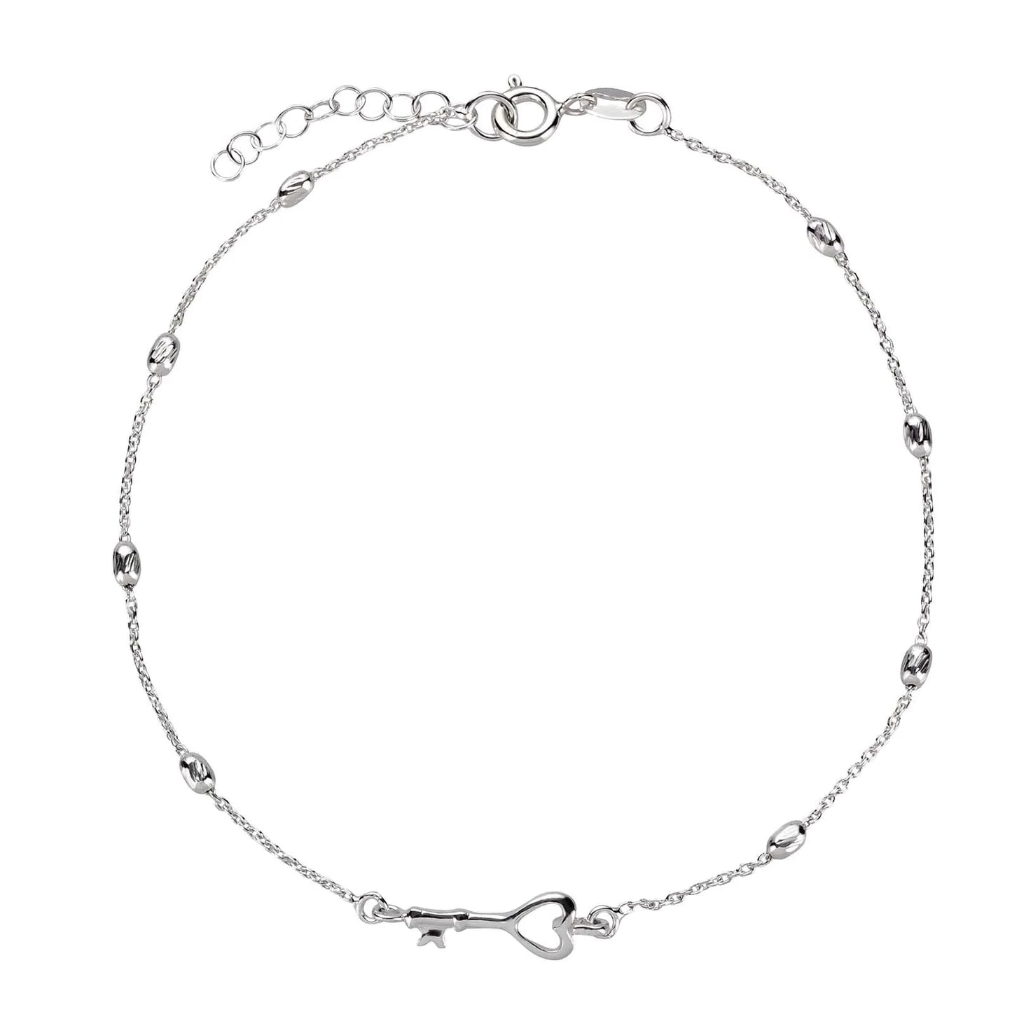 Fußkette Fußkettchen Schlüssel 925 Silber