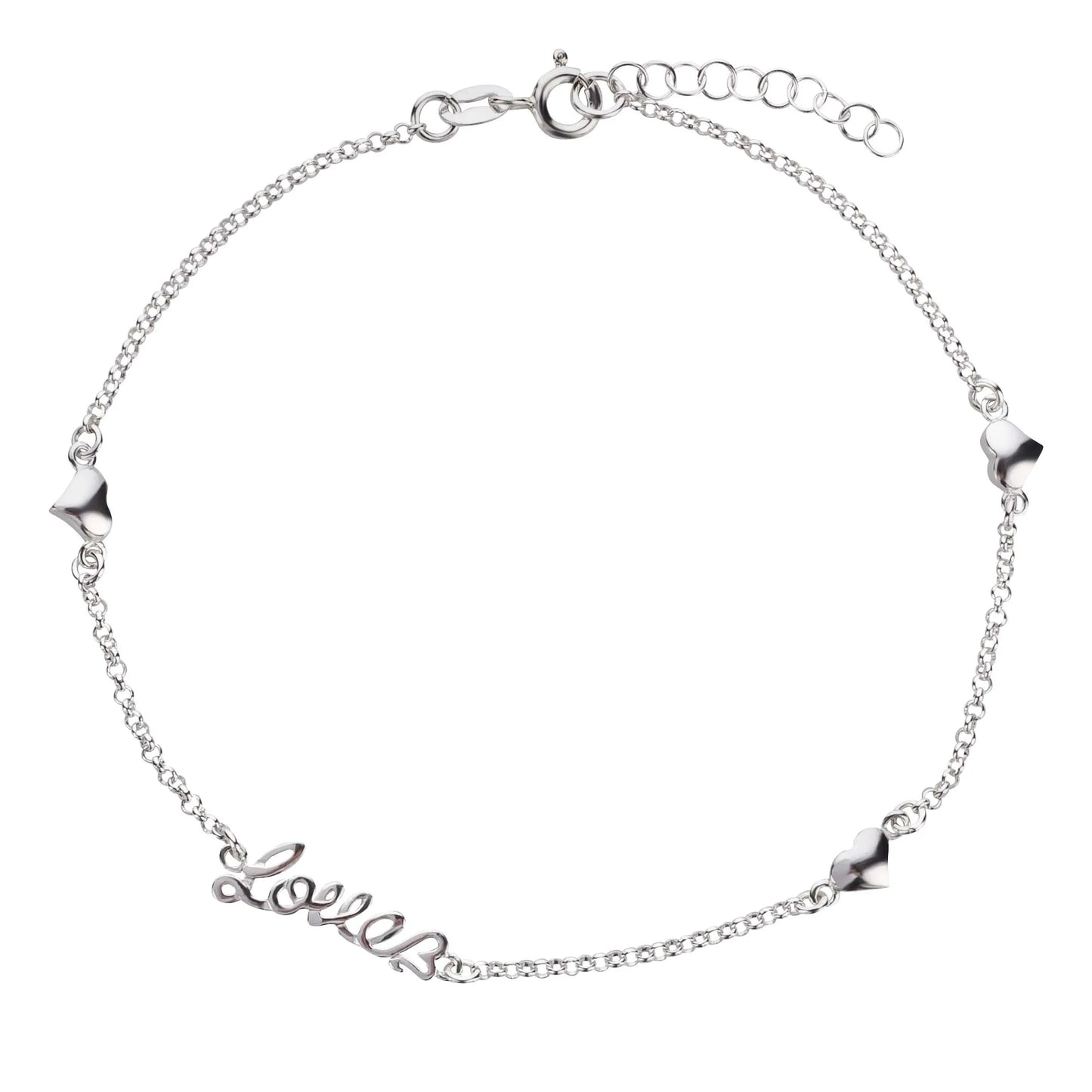 Fußkette Fußkettchen Schrift Love 925 Silber