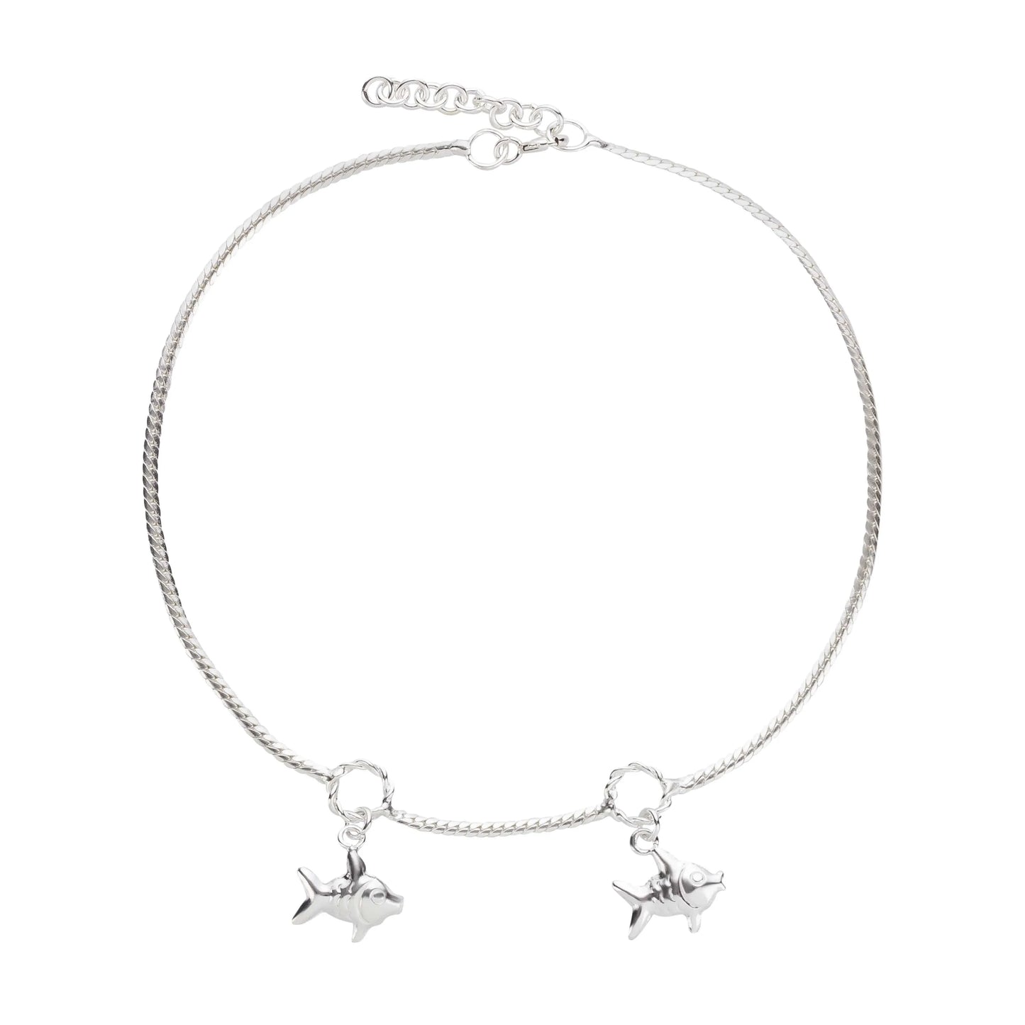 Fußkette Fußkettchen Fische 925 Silber