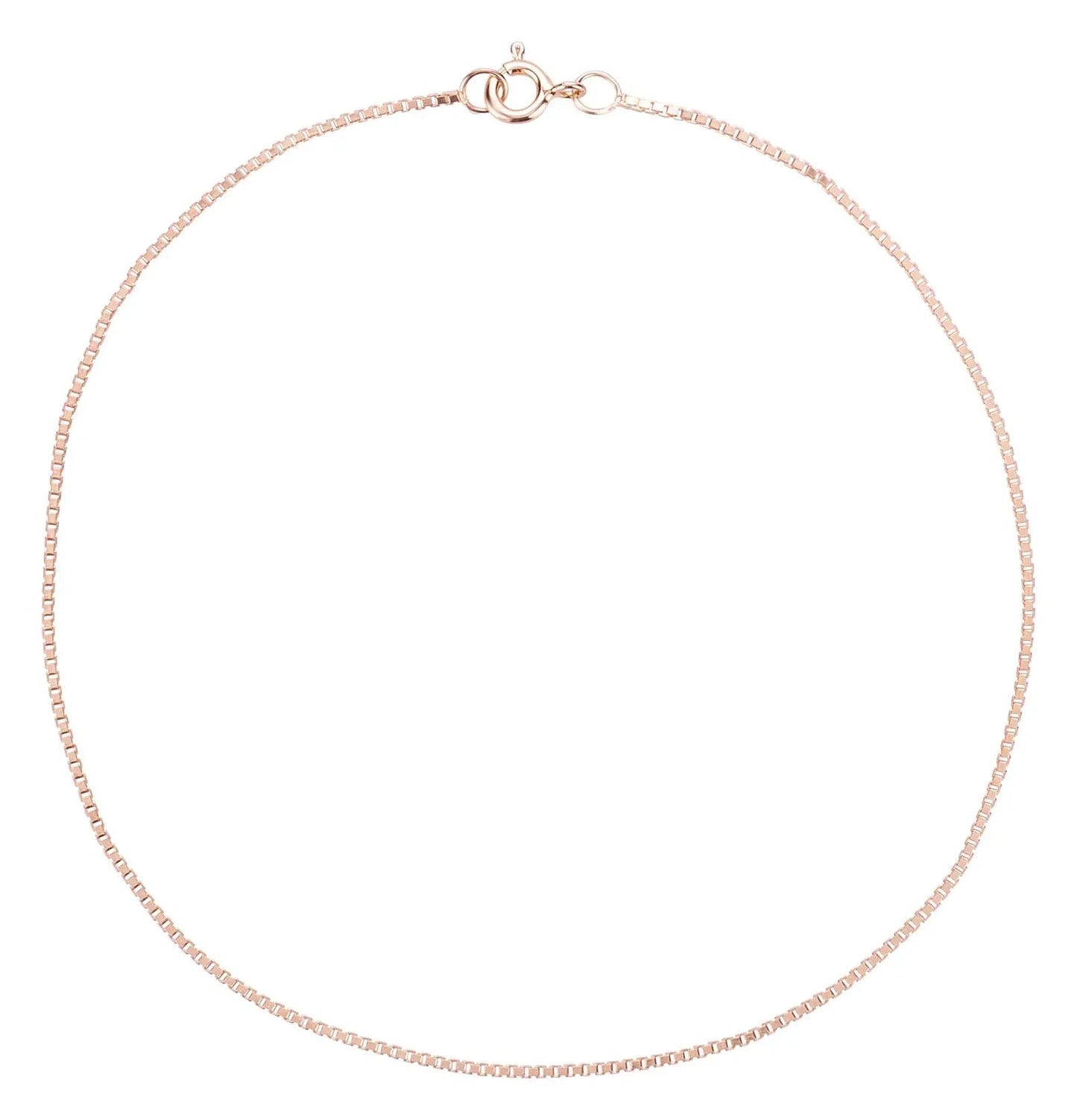 Fußkette Fußkettchen Farbe Rosegold 925 Silber 23 cm Länge