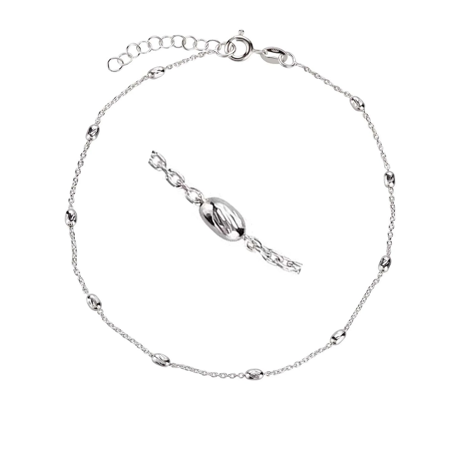 Fußkette Fußkettchen Designkugel 925 Silber