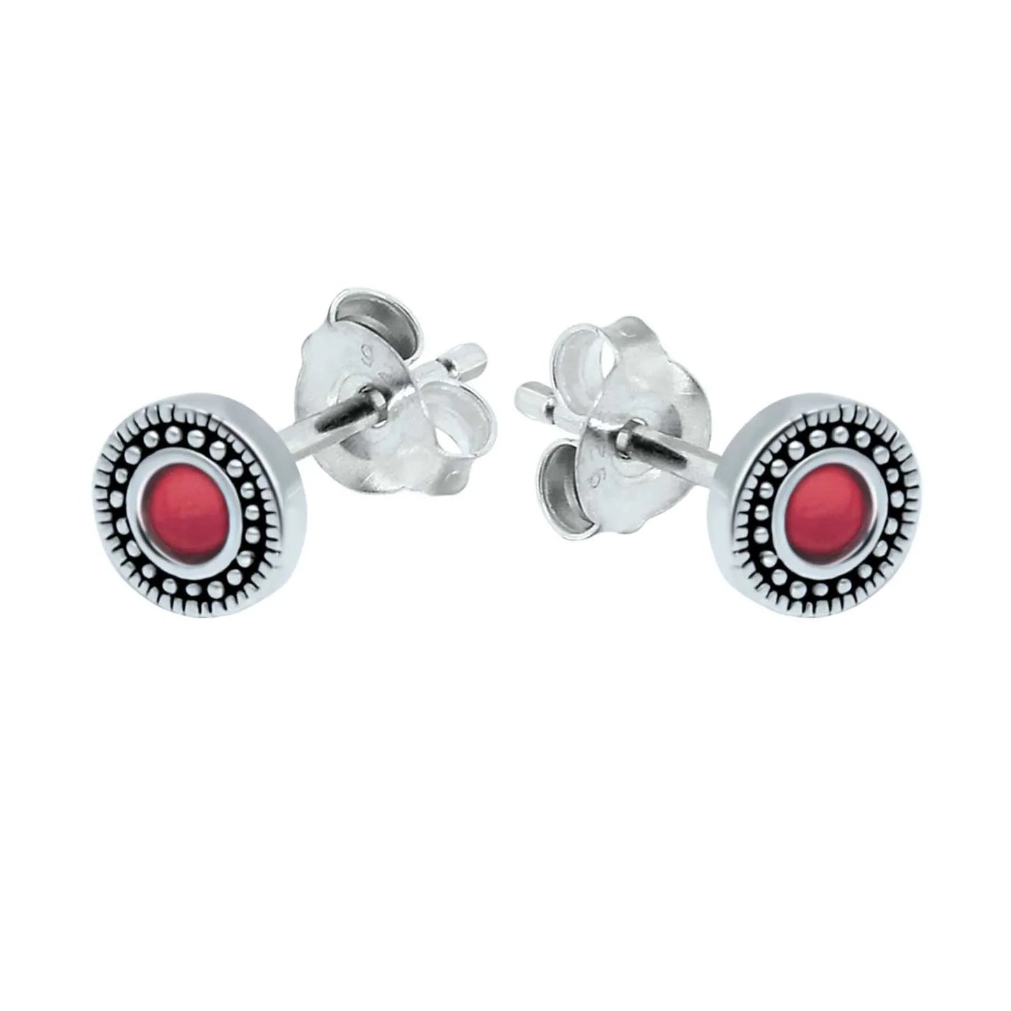 Ohrringe Ohrstecker Koralle 925 Silber