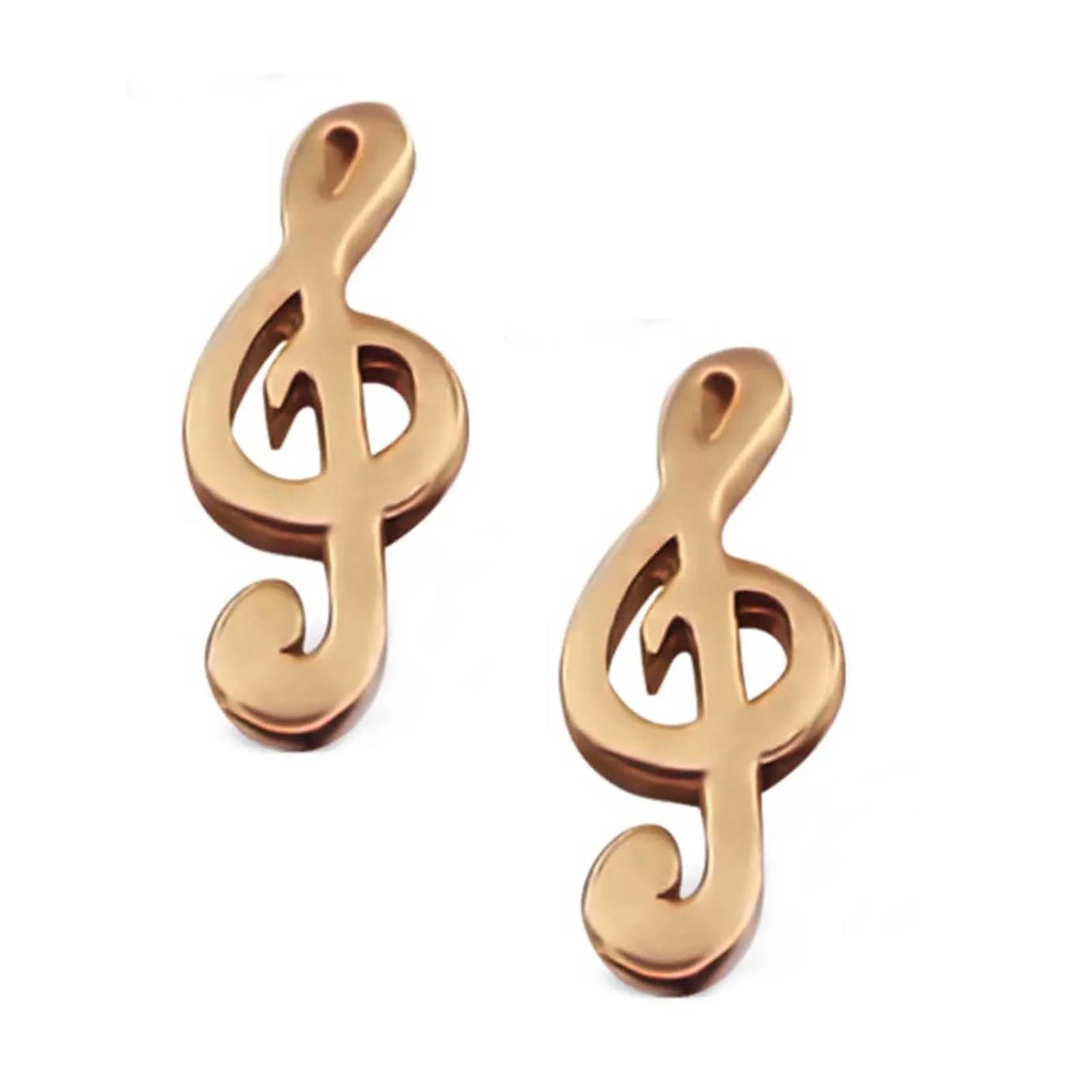 Ohrringe Notenschlüssel 925 Silber rosegold