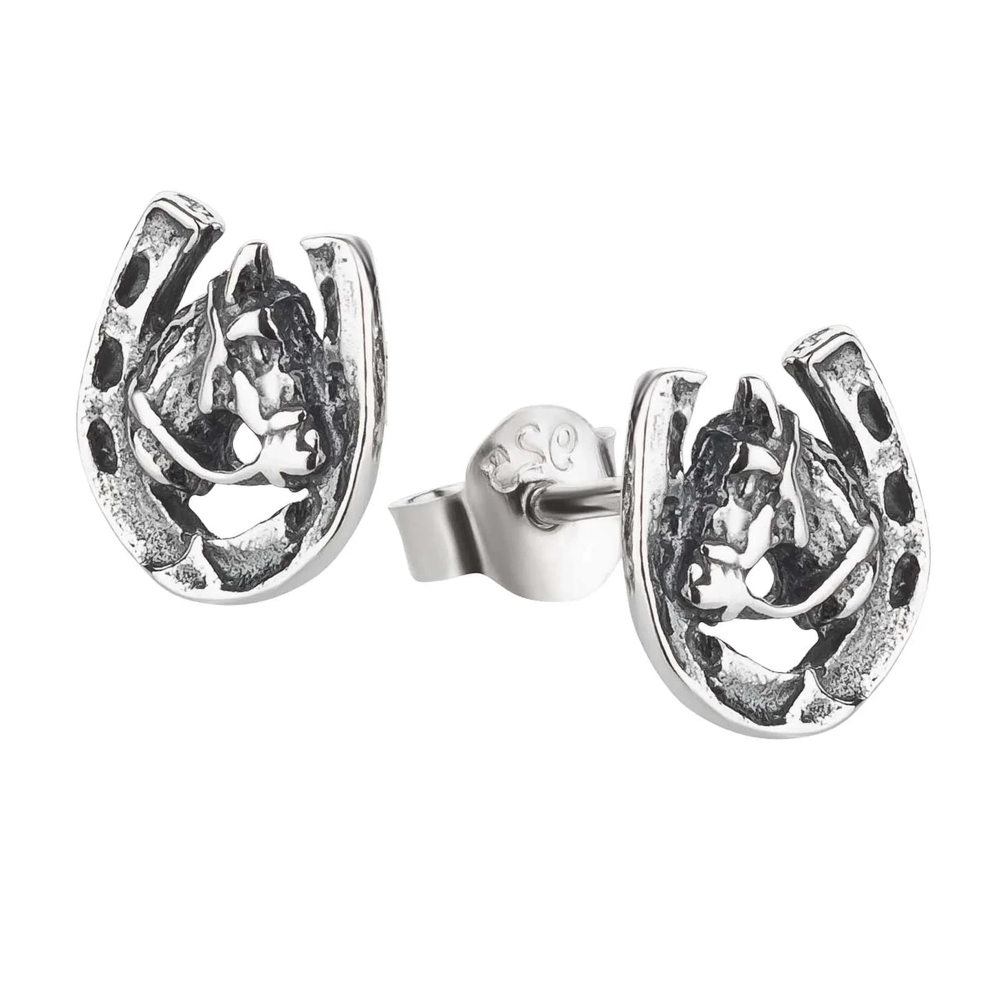 Ohrringe Pferd Hufeisen 925 Silber