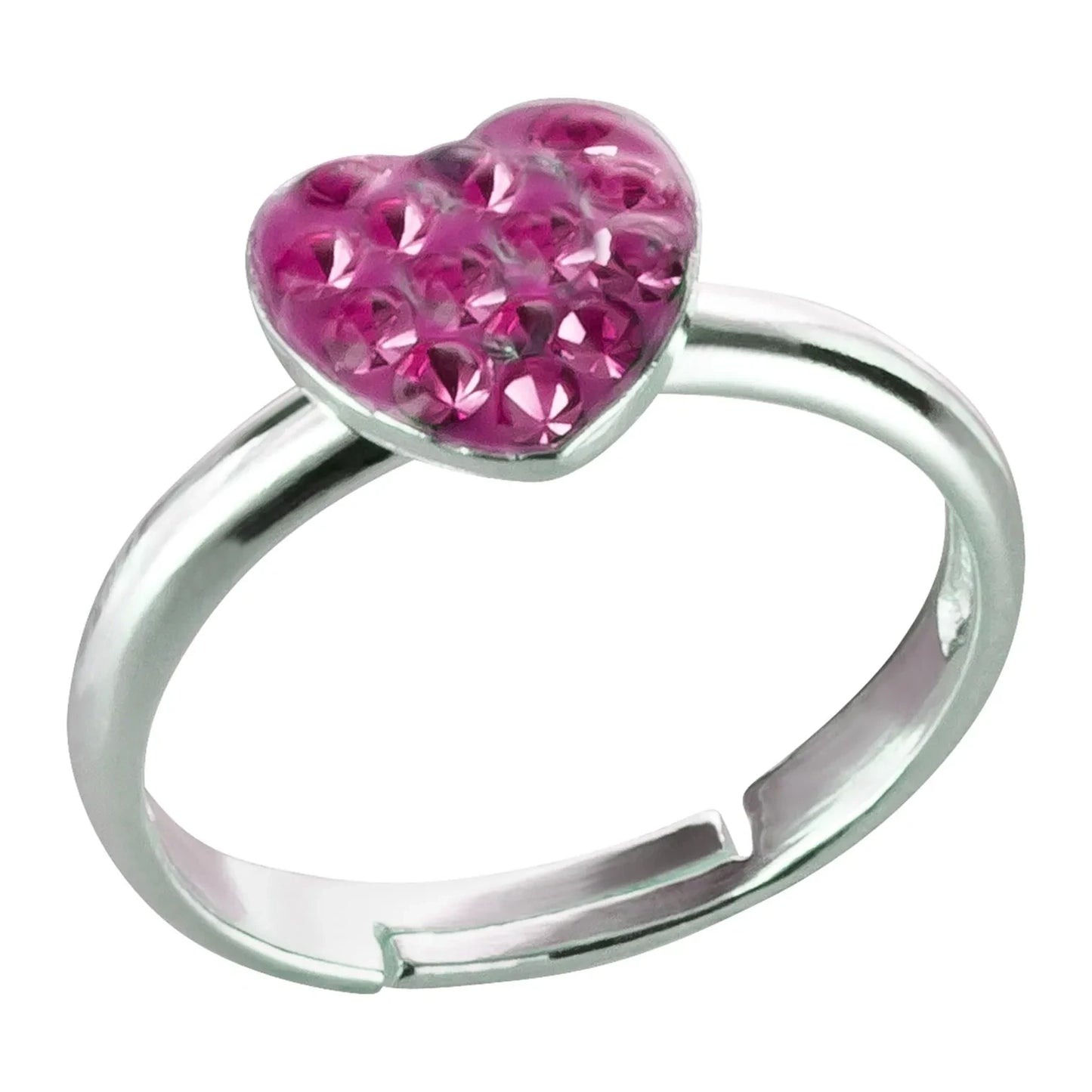 Kinderring pinkes Herz 925 Silber