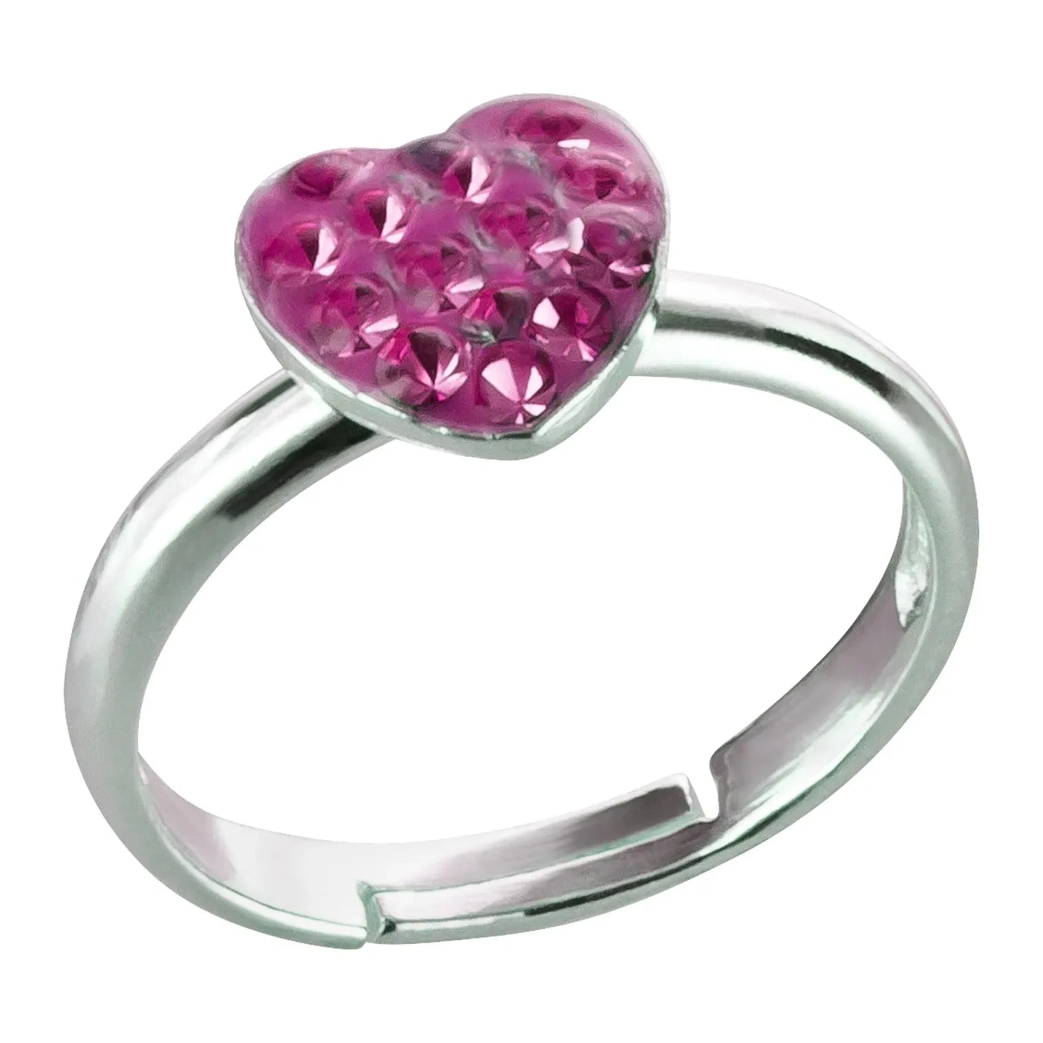 Kinderring pinkes Herz 925 Silber