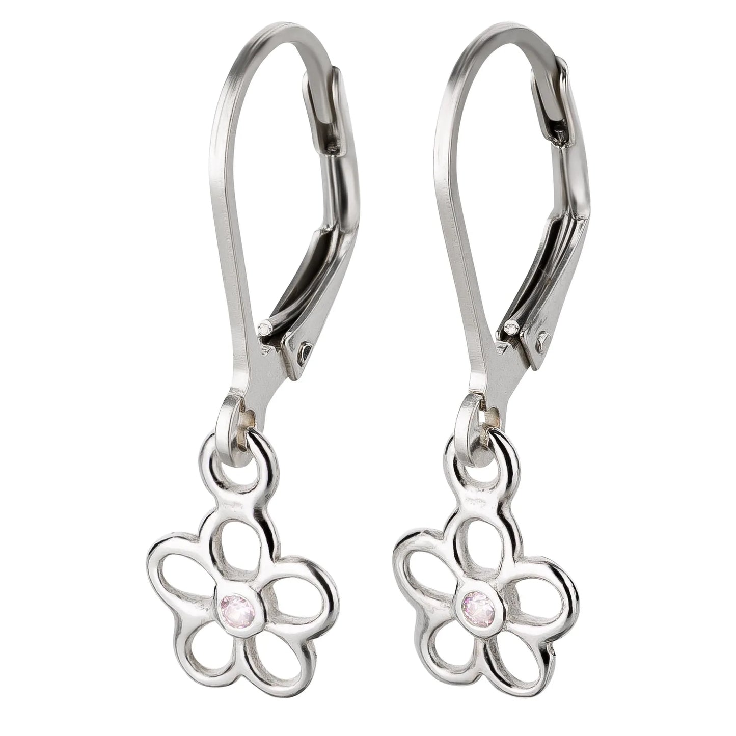 Kinderohrringe Ohrhänger kleine Blume 925 Silber