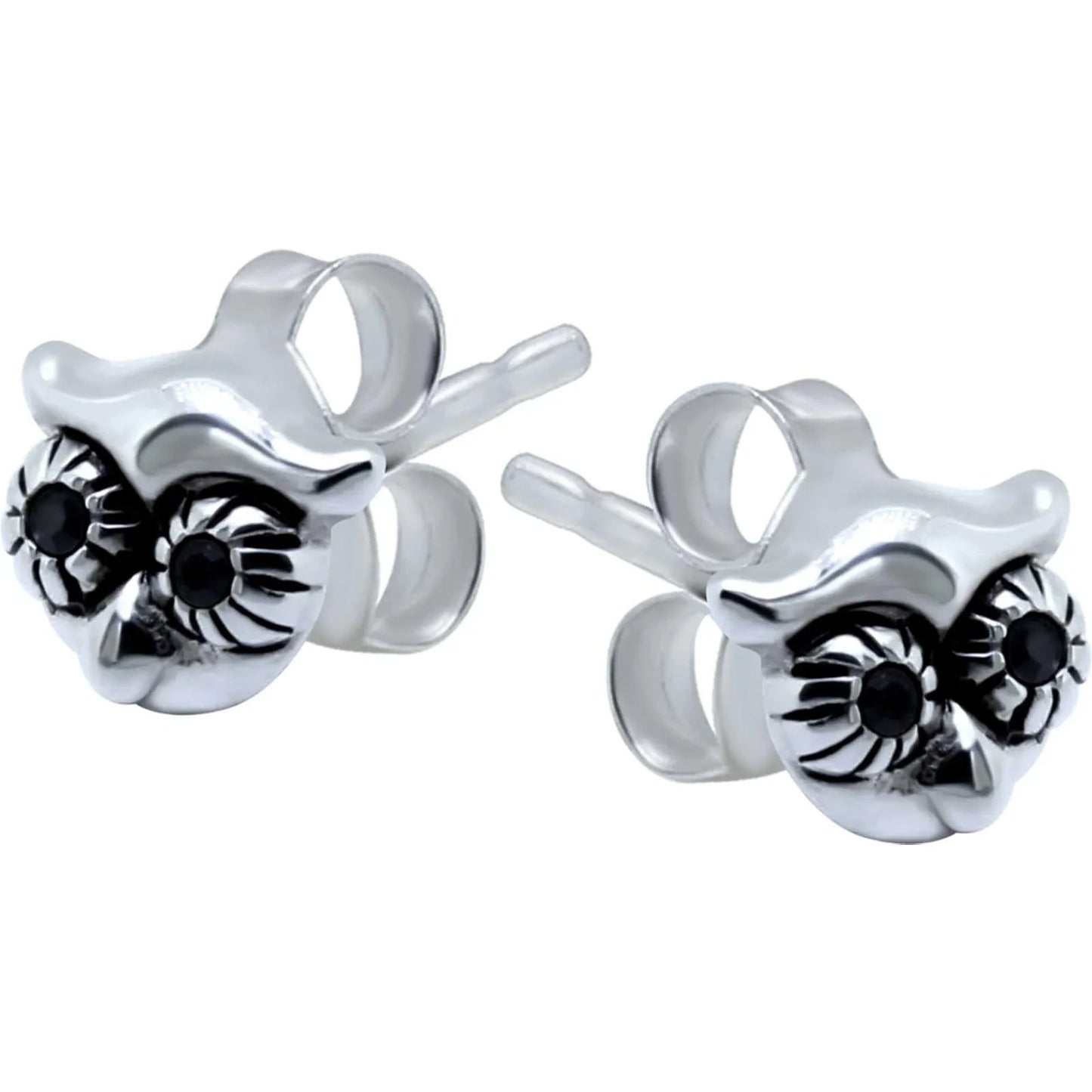 Kinderohrringe Eule Uhu 925 Silber Kristallaugen