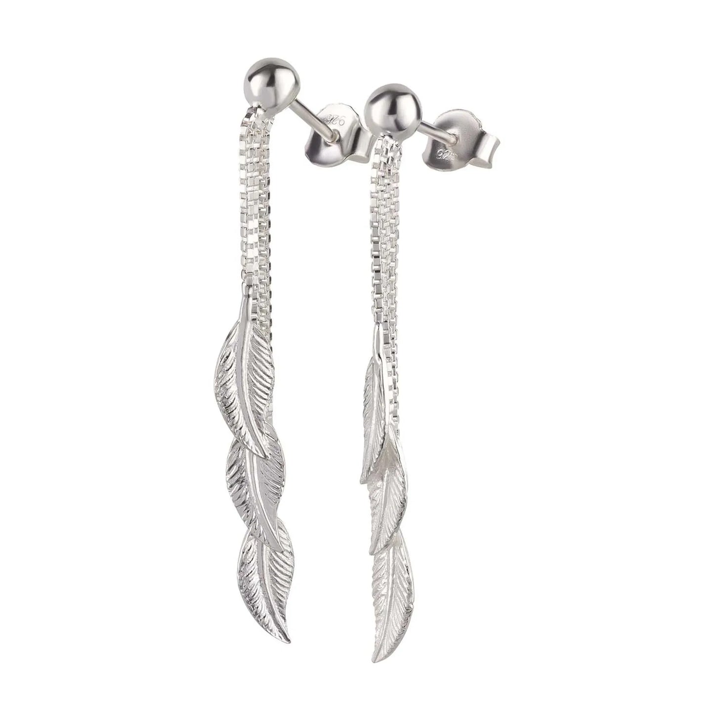Ohrringe schickes Blatt 925 Silber
