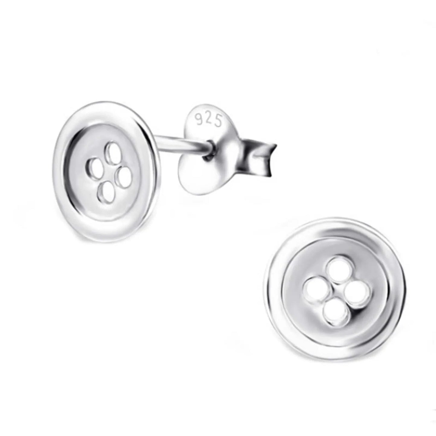 Ohrringe Knopf 925 Silber