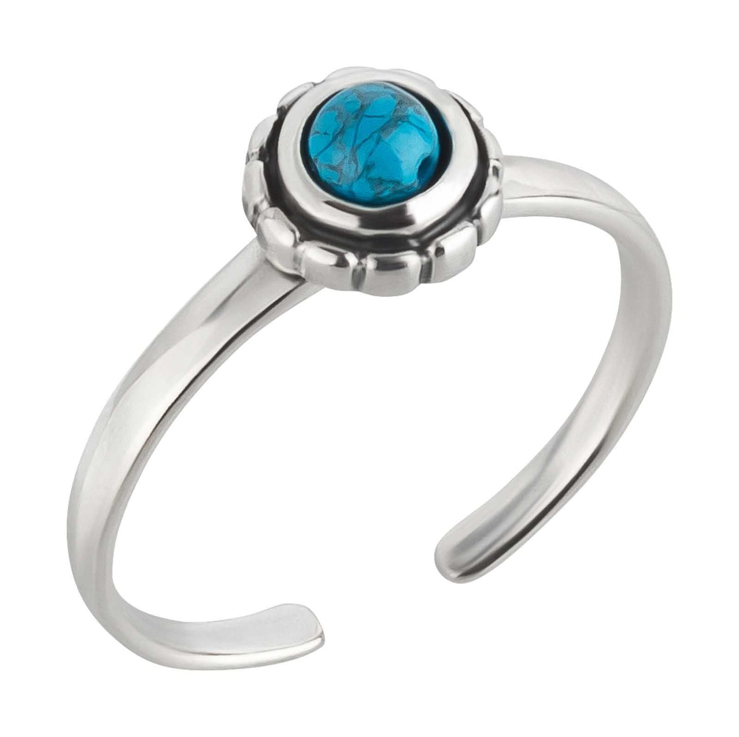 Zehenring Zehring Türkis Stein 925 Silber