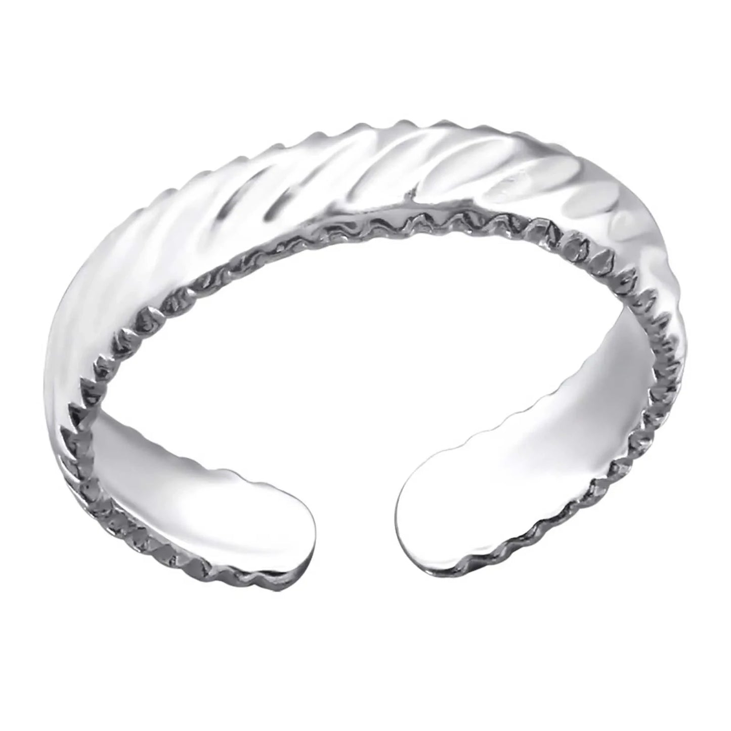 Zehenring Zehring Querstruktur 925 Silber