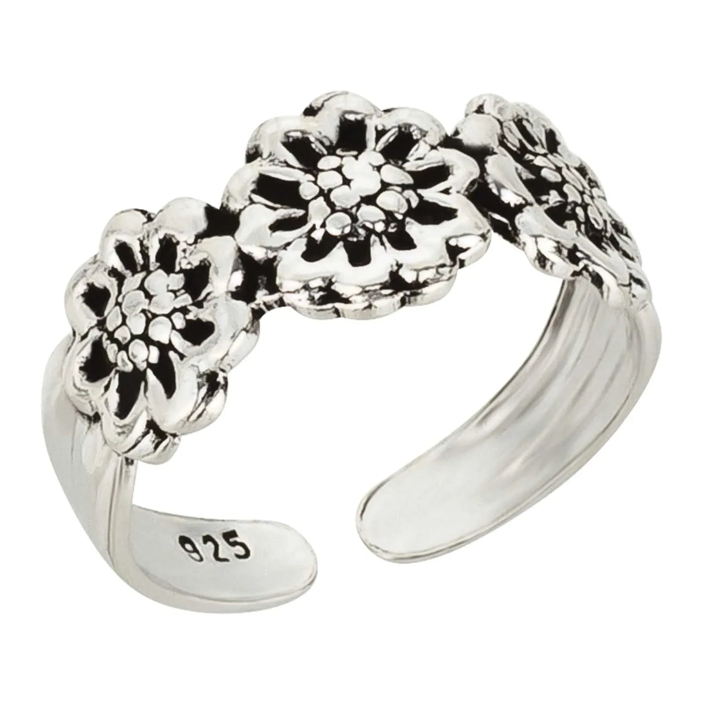 Zehenring Zehring grosse Sonnenblumen 925 Silber