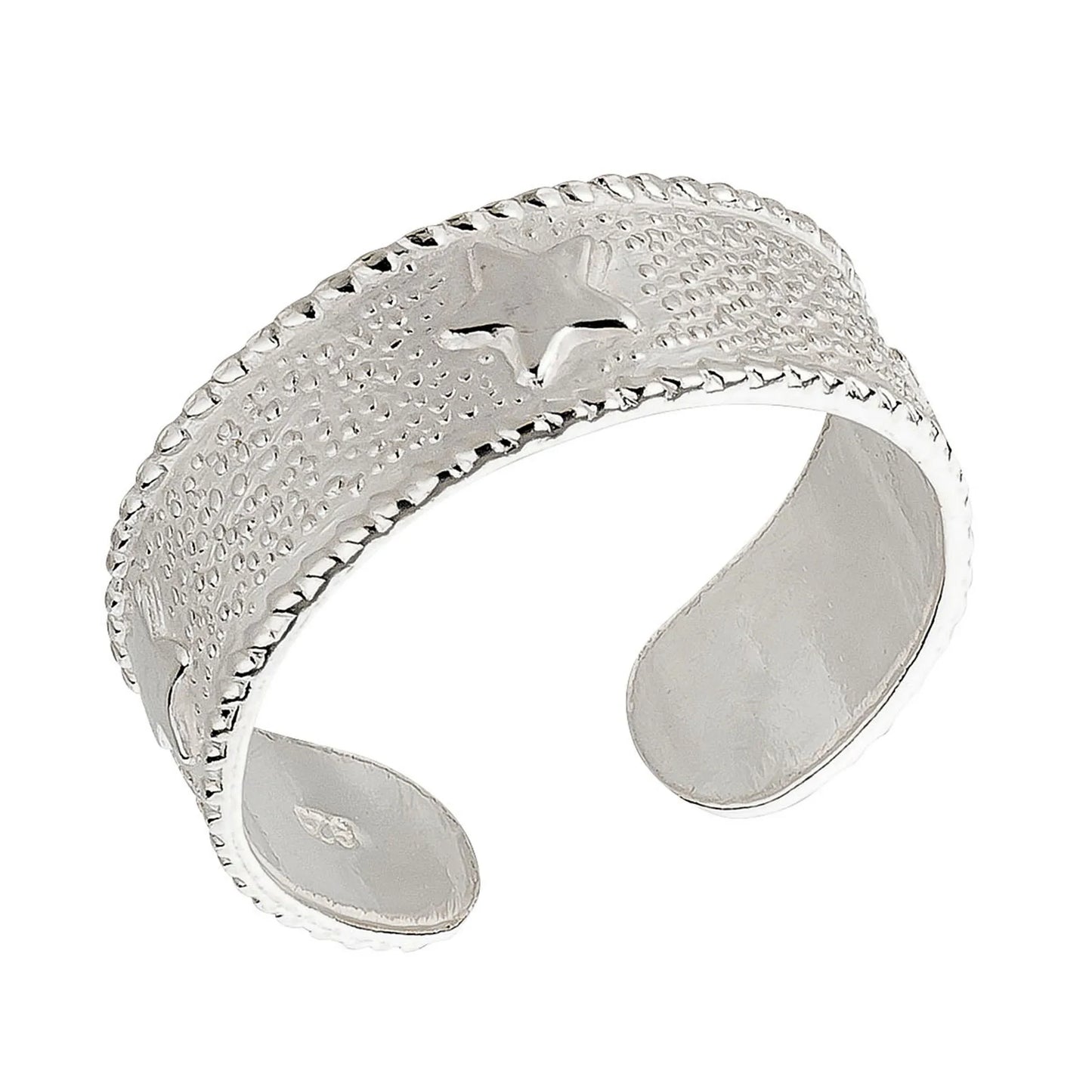 Zehenring Zehring Sterne Design 925 Silber