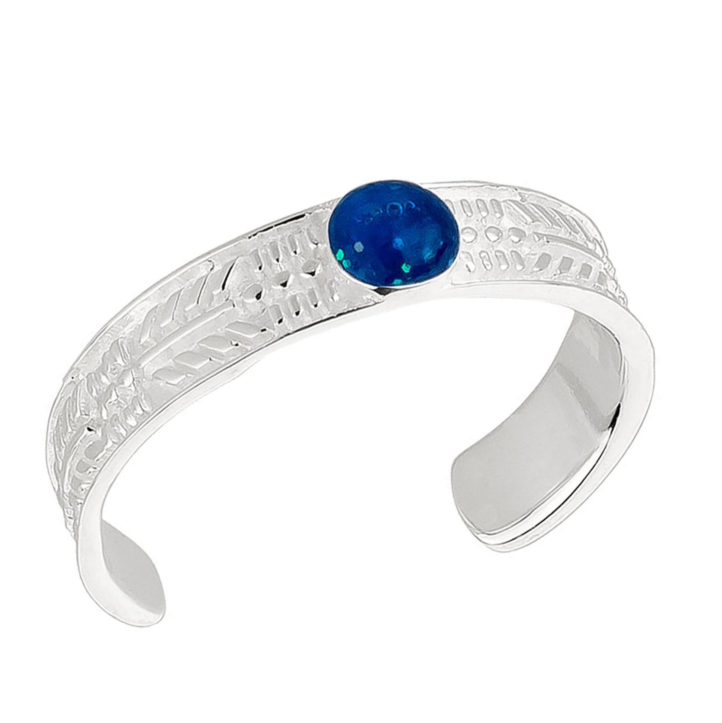 Zehenring Zehring blauer Kristall 925 Silber