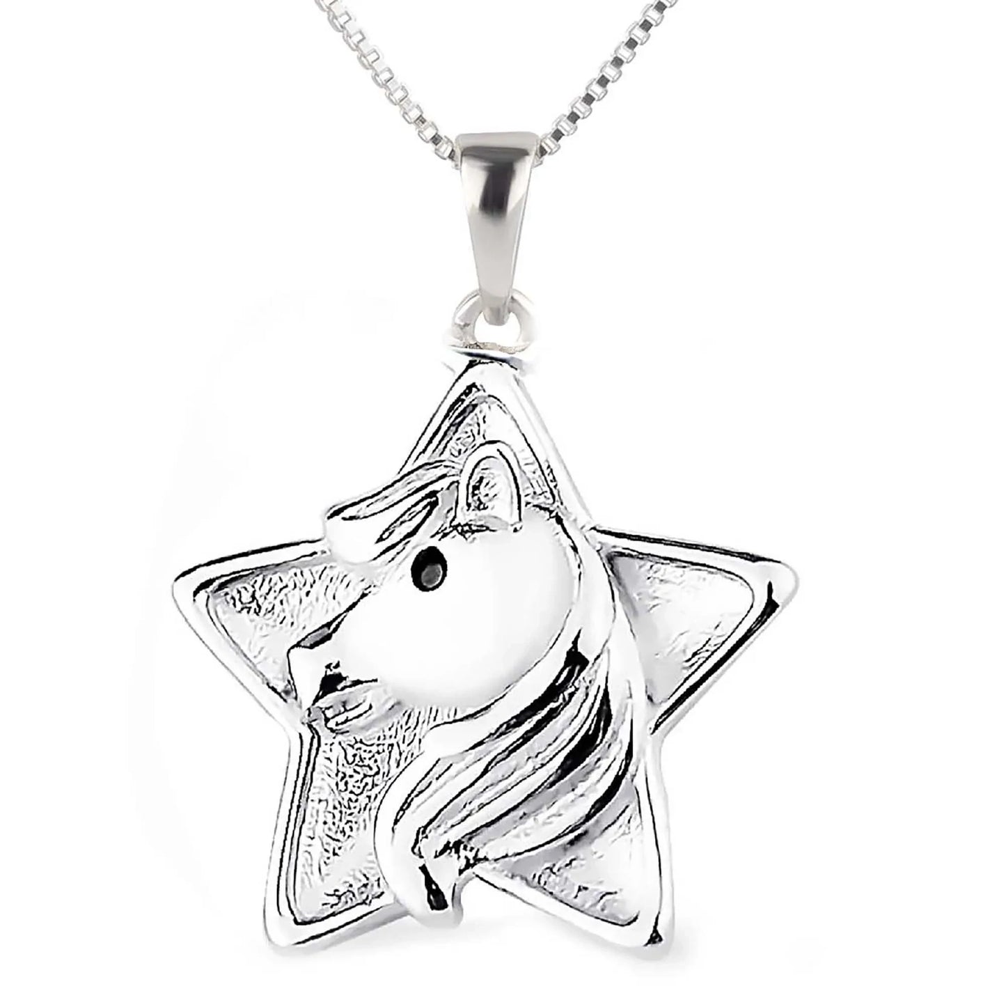 Kinder Anhänger Pferd Sternchen 925 Silber