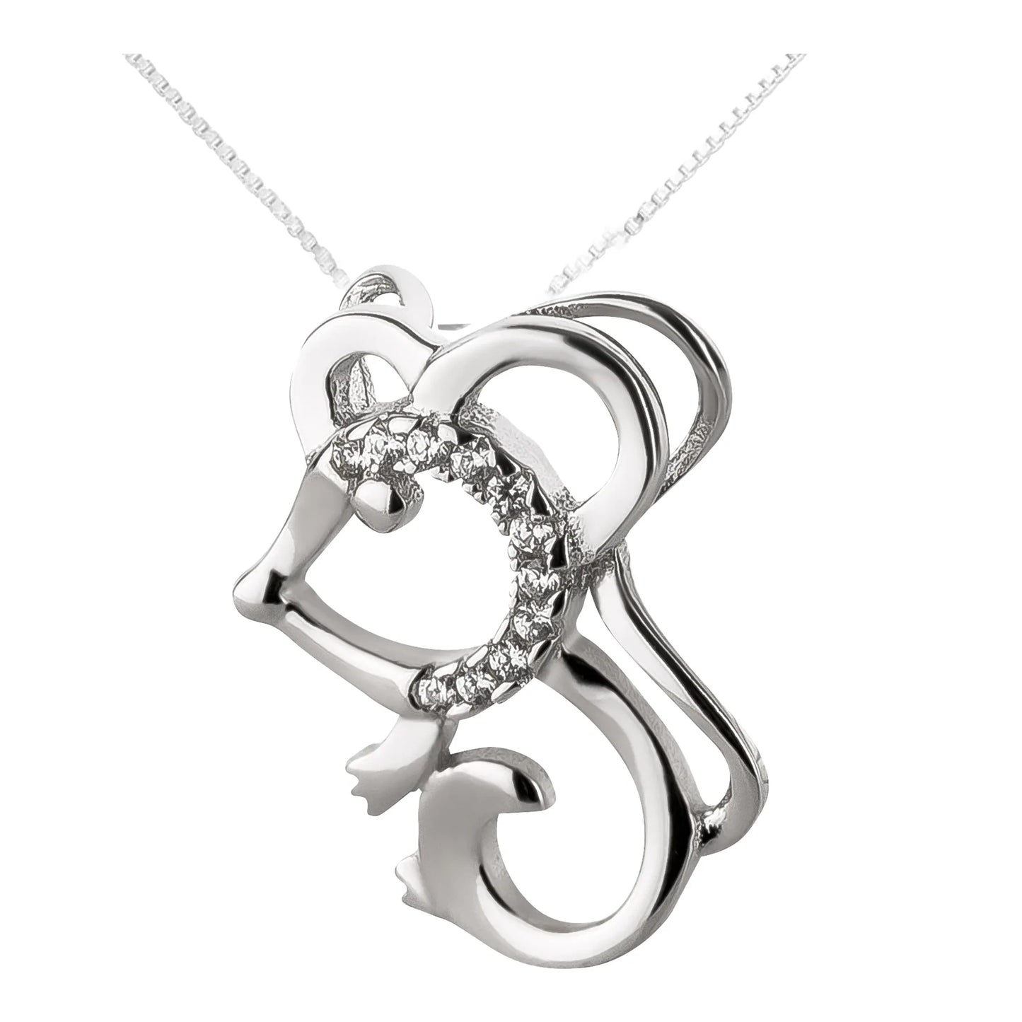 Kinder Anhänger Maus 925 Silber Zirkonia