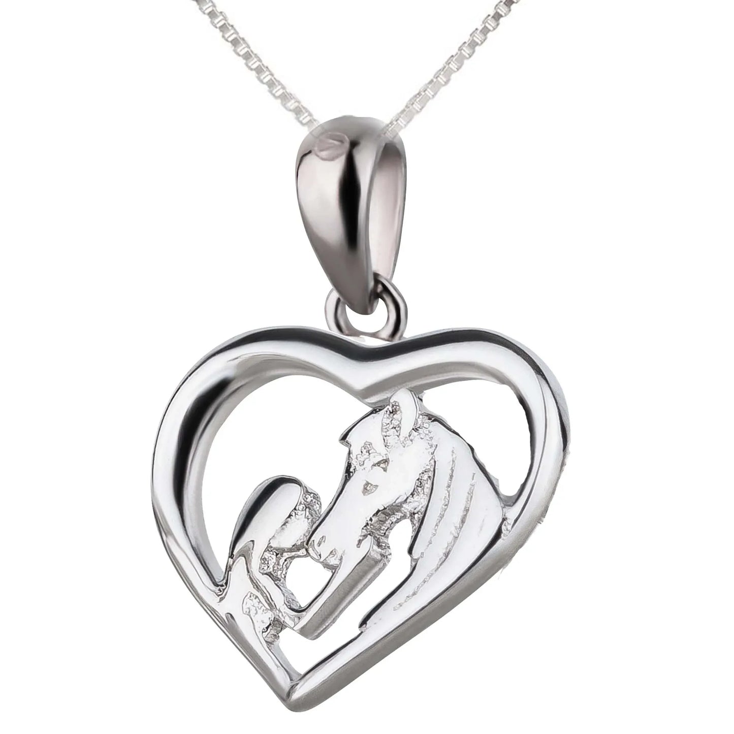 Kinder Anhänger Pferd Liebe 925 Silber