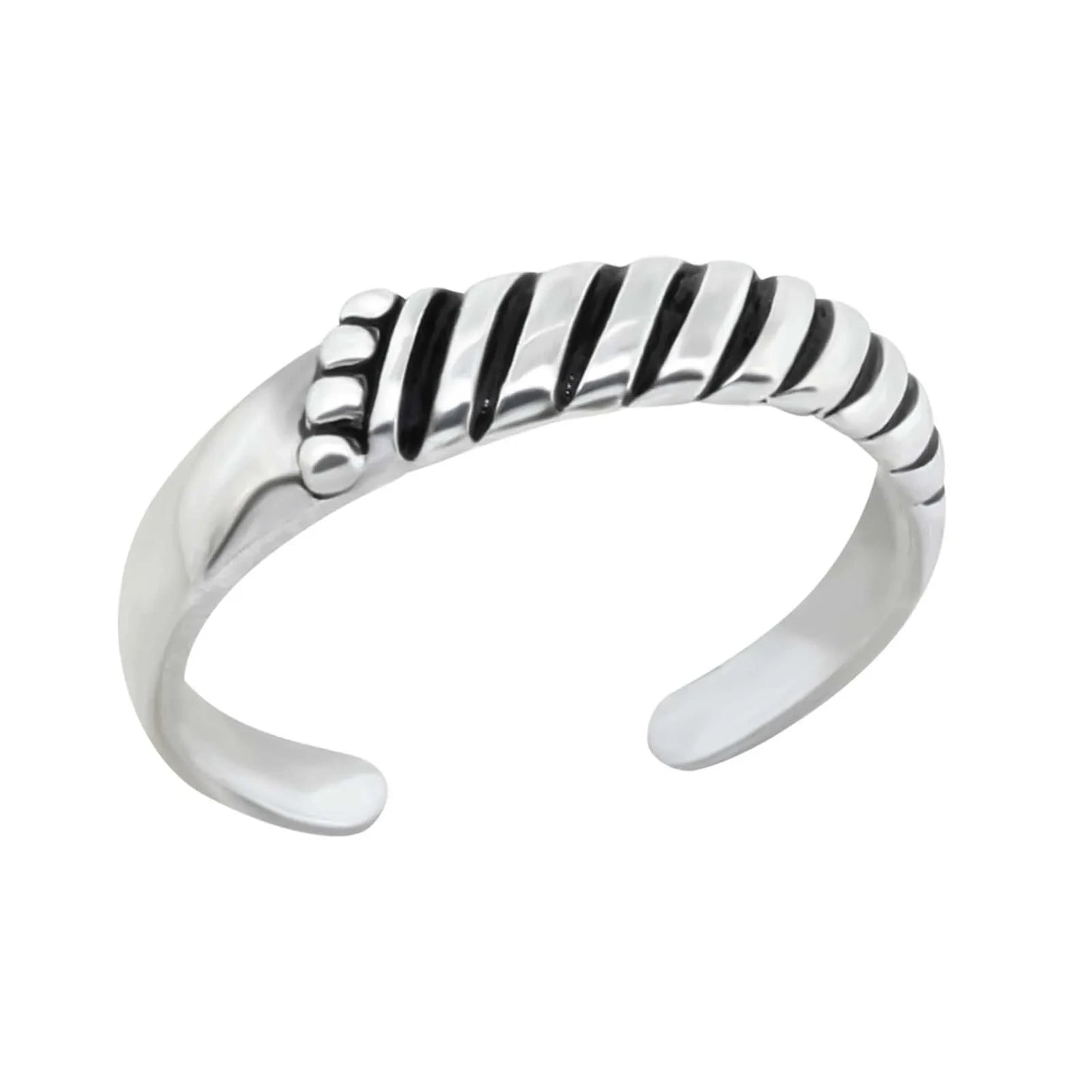 Zehenring Zehring Querstruktur 925 Silber