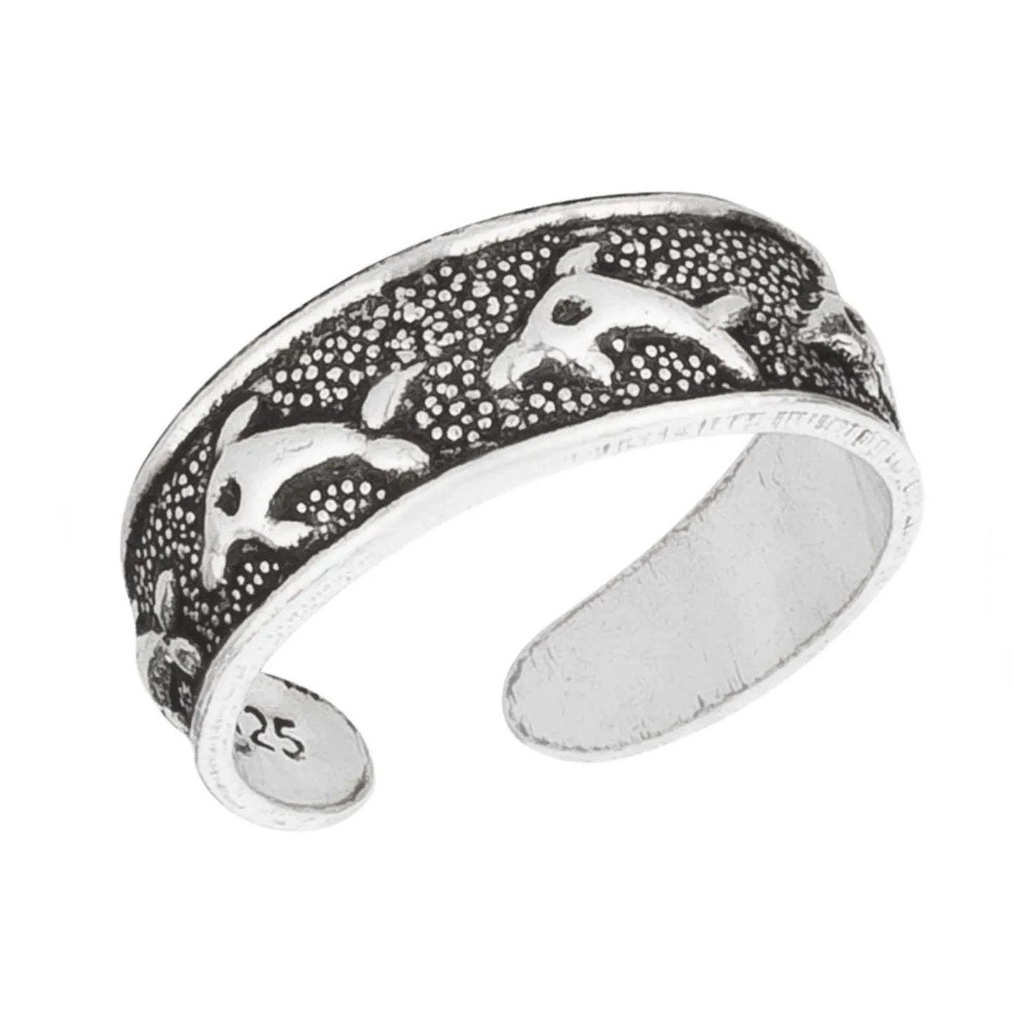 Zehenring Zehring Delfin Antik 925 Silber