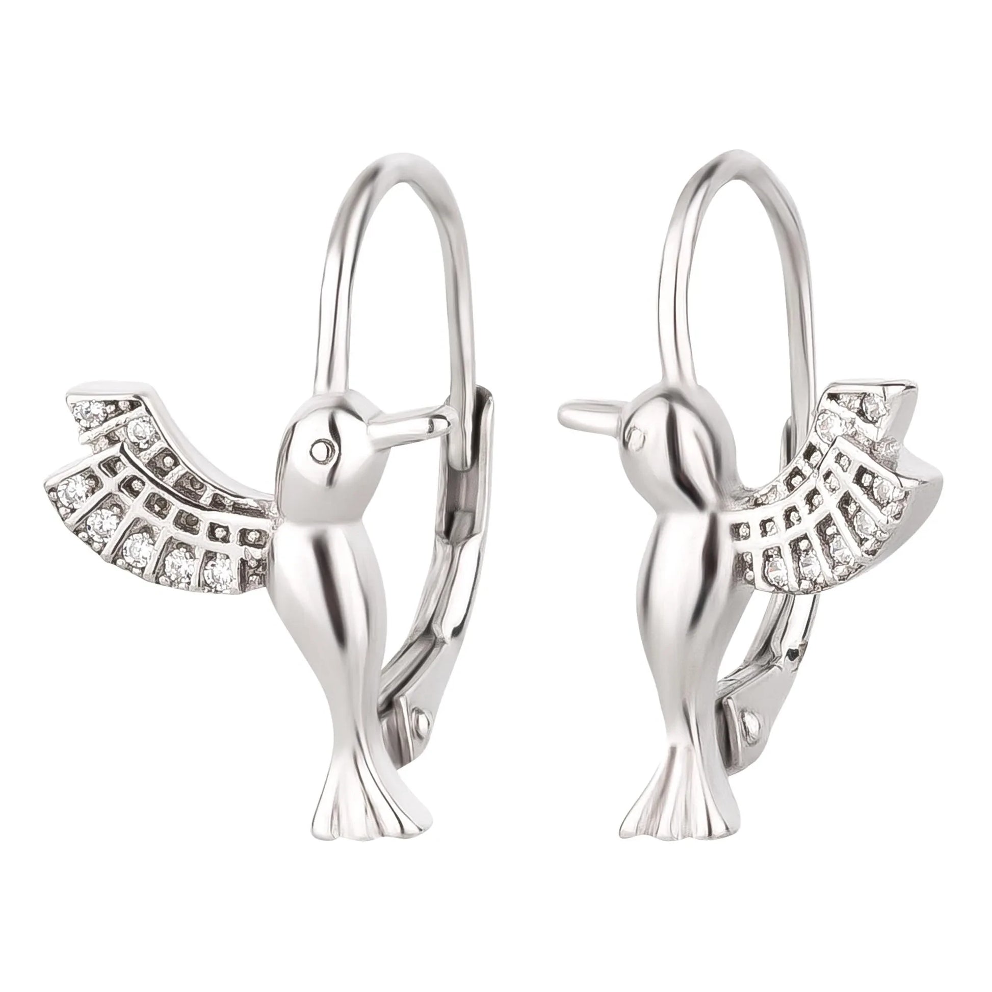 Kinderohrringe Ohrhänger Vogel Kolibri 925 Silber