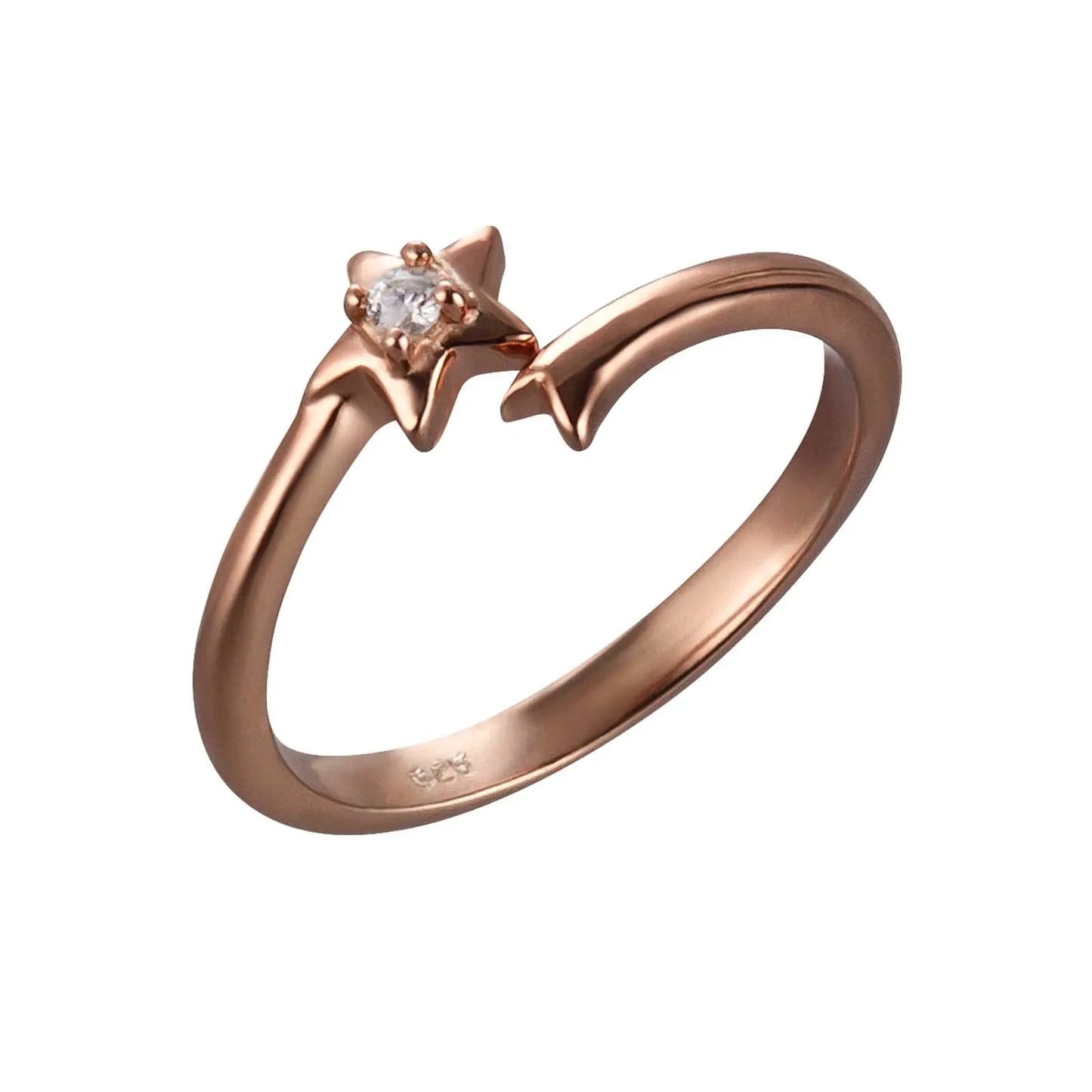 Zehenring Zehring Stern 925 Silber rosegold