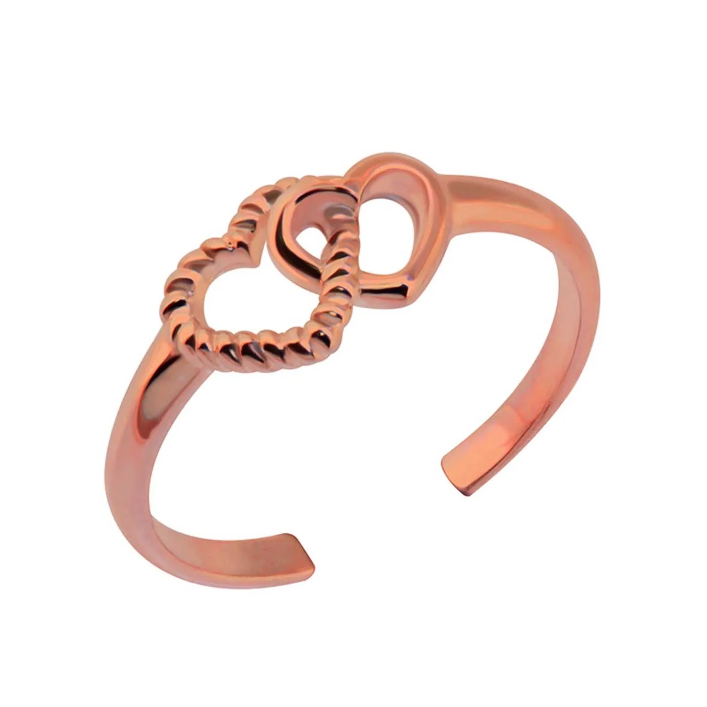 Zehenring Zehring Herzen 925 Silber rosegold
