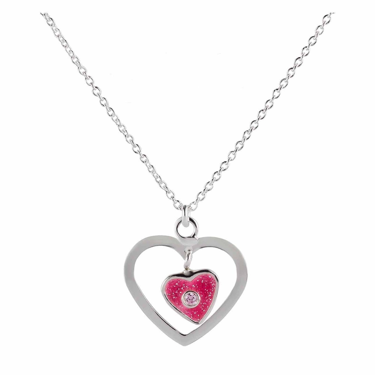 Kinder Anhänger Herz Liebe 925 Silber Pink