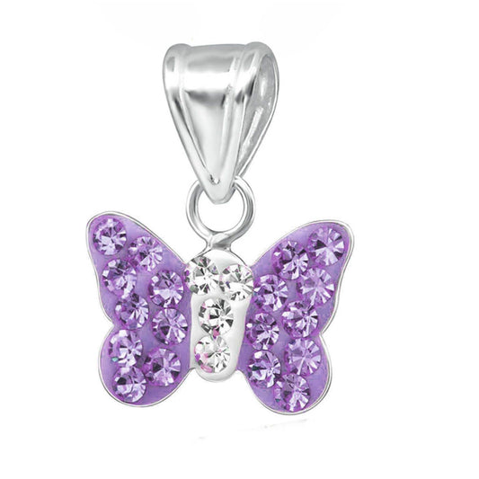 Kinder Anhänger Schmetterling 925 Silber lia Kristalle