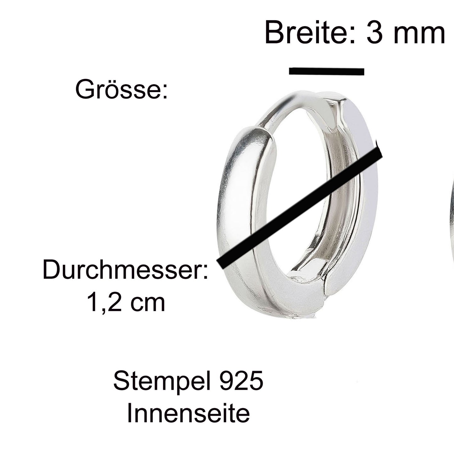 Ohrringe Creolen pinkes Herz 925 Silber Zirkonia