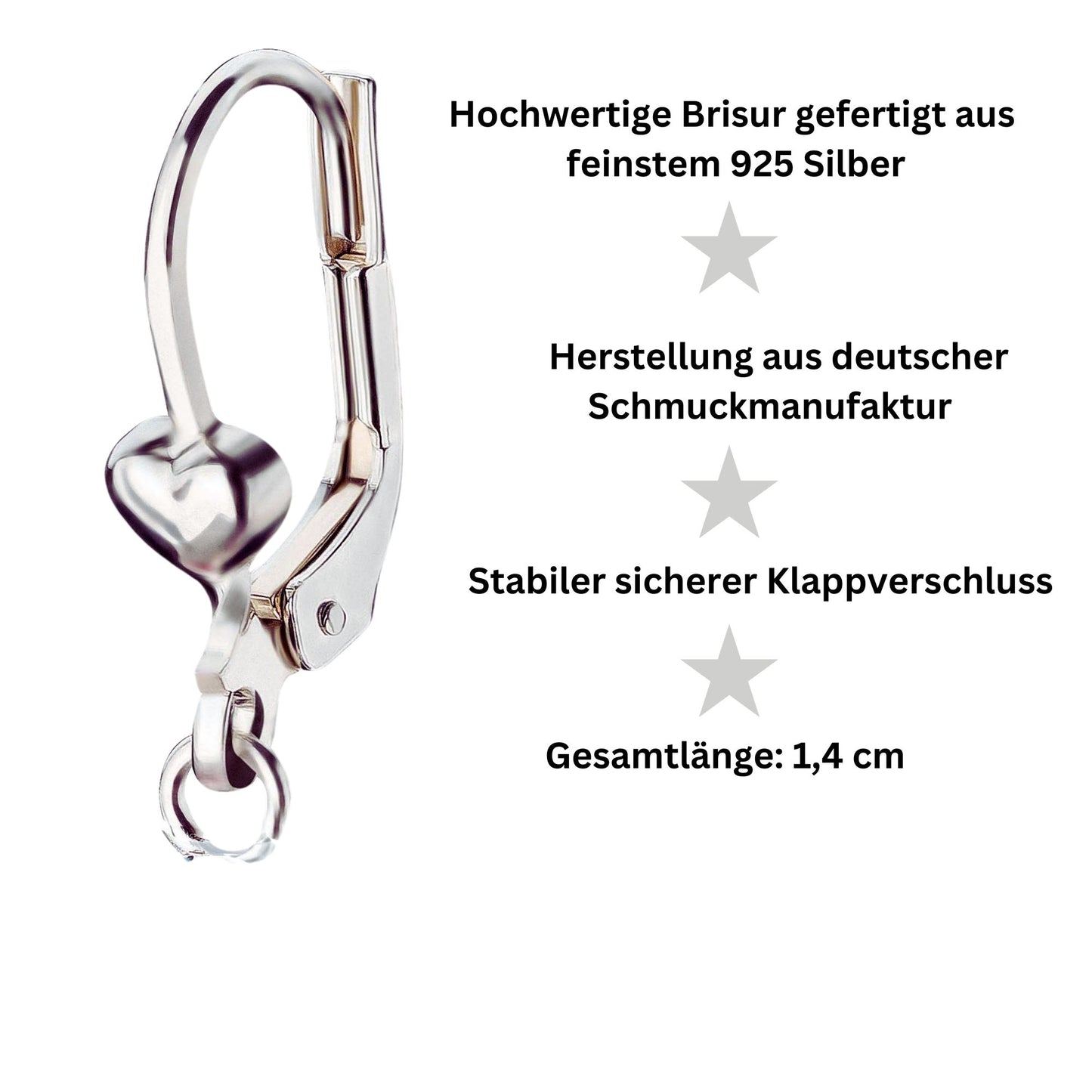Ohrringe Schneeflocke 925 Silber Zirkonia